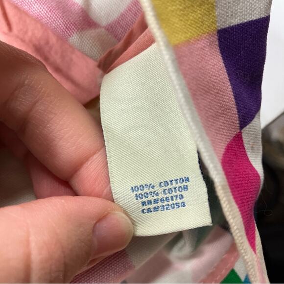 Anthro Odille Rainbow Pixel Check Print Zip Front Cotton Mini Skirt Womens 2 - Picture 5 of 9